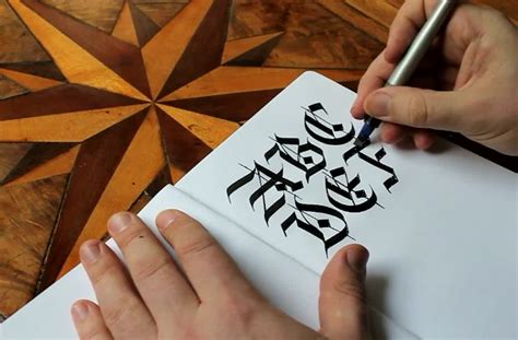 The witch with calligraphy drops in blackwick